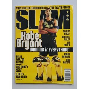 SLAM Magazine February 2003 Kobe Bryant Cover Issue 66 Allen Iverson Poster NBA